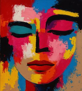 Tangled Frequencies, 2025 (akryl på lærred)