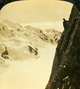 A Dangerous Ascent, Mount Malte Brun, New Zealand, c1909.