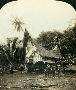 A Native Hut, Sariba, Britisk Ny Guinea, c1909.