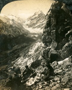 Mount Cook og Hooker Glacier og Valley, New Zealand, c1909. af George Rose