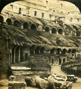 Det indre af Colosseum, Rom, Italien, c1909.