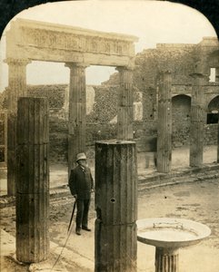 Trekantet forum, ruinerne af Pompeji, Italien, c1909.