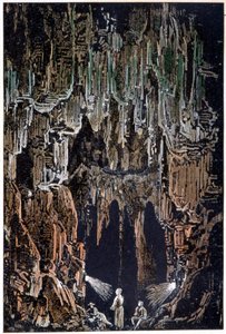 Lamperne blev hængt på et lavafremspring i "" Journey to the Center of the Earth"" af Jules Verne