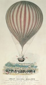 Ascent of the Great Nassau Balloon, Montpellier Gardens, 3. juli 1837 af George Rowe