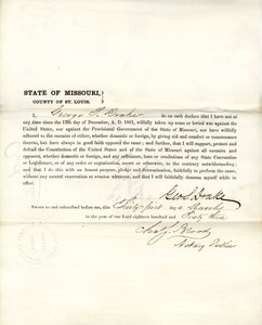 Loyalitet ed af George S. Drake fra Missouri, County of Louis af George S. Drake