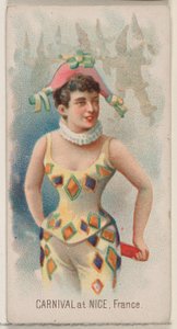 Karneval i Nice, Frankrig, fra Holidays-serien N80 til Duke-cigaretter, 1890., 1890.