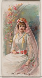 May Day, Frankrig, fra Holidays-serien N80 til Duke-cigaretter, 1890., 1890.