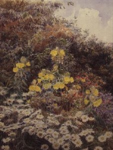 Evening Primroses, Swinford Manor af George Samuel Elgood