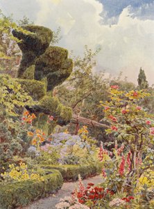 Italienske haver: La Badia, klosterhaven (farvelitografi) af George Samuel Elgood