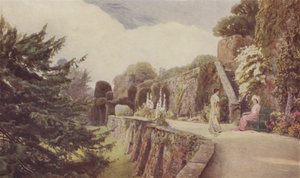 The Lower Terrace, Berkeley Castle af George Samuel Elgood