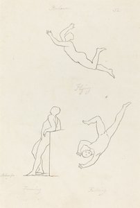 Læner, flyver og falder af George Scharf after John Flaxman