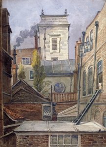 Tårnet af Church of St George Botolph Lane, City of London, c1830.