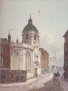 Church of St Benet Fink, Threadneedle Street, City of London, 1810 af George Shepherd