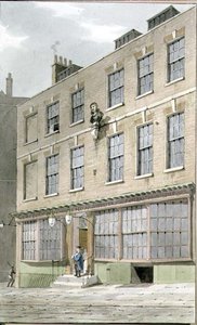 Græsk kaffehus, Devereaux Court, 1809 af George Shepherd
