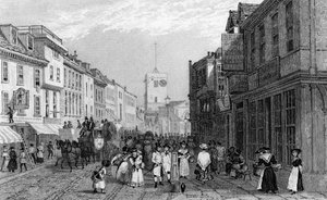 Markedsdag i Dartford, Kent, indgraveret af Henry Adlard, ca. 1830 af George Shepherd