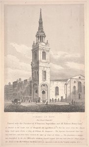 St. Mary Le Bow, graveret af William Wise af George Shepherd