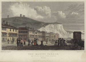 Marineparaden og Julius Cæsars tårn i Dover af George Shepherd