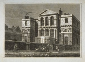 Udsigt over Sessions House, Old Bailey, 1812 af George Shepherd