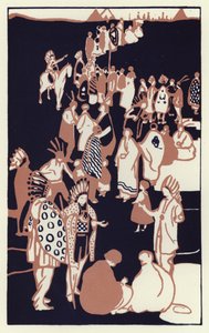 "Jeg vil gerne se min mors folk" (farve litho) af George Sheringham