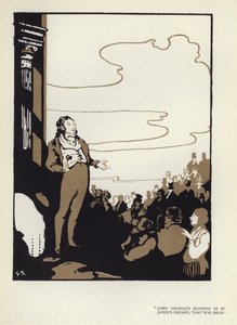 Illustration til The Happy Hypocrite af Max Beerbohm (farve litho) af George Sheringham