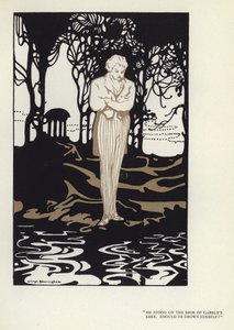 Illustration til The Happy Hypocrite af Max Beerbohm (farve litho) af George Sheringham