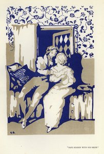 Illustration til The Happy Hypocrite af Max Beerbohm (farve litho) af George Sheringham