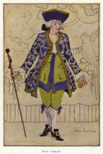 The Duenna af Sheridan: Don Carlos (farve litho) af George Sheringham