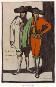The Duenna af Sheridan: The Dancers (farve litho) af George Sheringham