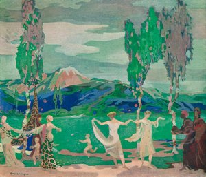 The Fields of Avatar, c20. århundrede 1914-1915 af George Sheringham