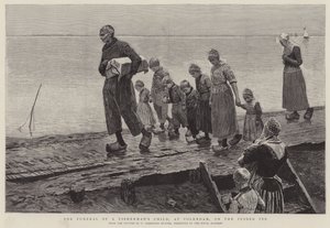 Begravelsen af et fiskerbarn i Volendam på Zuider Ze af George Sherwood Hunter
