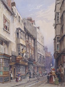 Bell Yard nær Chancery Lane, London, 1835 af George Sidney Shepherd
