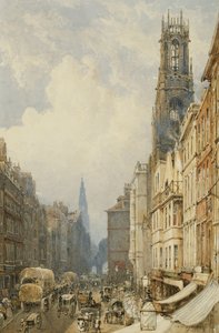 Fleet Street Looking up to Temple Bar with Old St. Dunstan