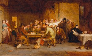 Skitse til "Tombolaen", 1868 af George Smith