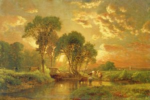 Medfield, Massachusetts af George Snr. Inness