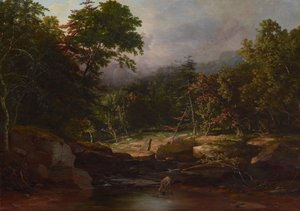 Strøm i bjergene, ca. 1850 (olie på lærred) af George Snr. Inness