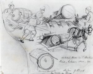 Draymen og Hest, c.1820-30 af George Snr Scharf