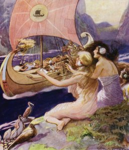 Jason og Argonauterne: Sirenerne (farve litho)