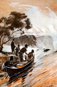 Livingstones opdagelse af Victoria Falls af George Soper