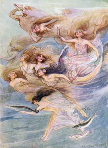 Perseus: Dronning Galatea (farve litho)