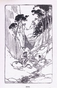 Sinis, fra The Heroes udgivet af George Allen og Unwin 1929 (farve litho) af George Soper