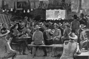 The Entertainment of Colonials givet af The Royal Horse Guards på Albany Street Barracks, illustration fra 