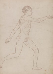 Menneskelig figur, sideværts (konturundersøgelse i omvendt rækkefølge af tabel VIII) af George Stubbs