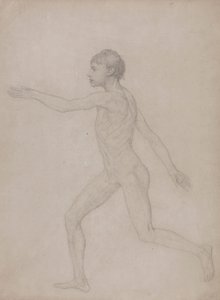 Menneskelig figur, sideværts (foreløbigt udkast til den endelige undersøgelse for tabel VIII) af George Stubbs