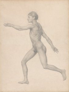 Menneskelig figur, set fra siden, udissektioneret (færdig undersøgelse for tabel VIII) af George Stubbs