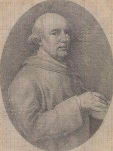 Studie til selvportrættet i emalje af George Stubbs