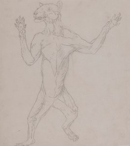 Tigerkrop, stående i menneskelig stilling af George Stubbs