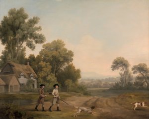 Two Gentlemen Going a Shooting, Two Gentlemen Out Shooting, 1768. af George Stubbs