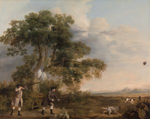 Two Gentlemen Shooting, ca. 1769. af George Stubbs