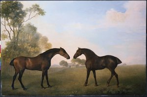 To jægere ude ved Grass af George Stubbs