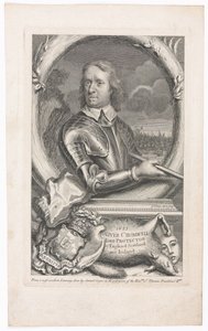 ? 1653 Oliver Cromwell Lord Protector of England Scotland and Ireland? Dani af George Vertue